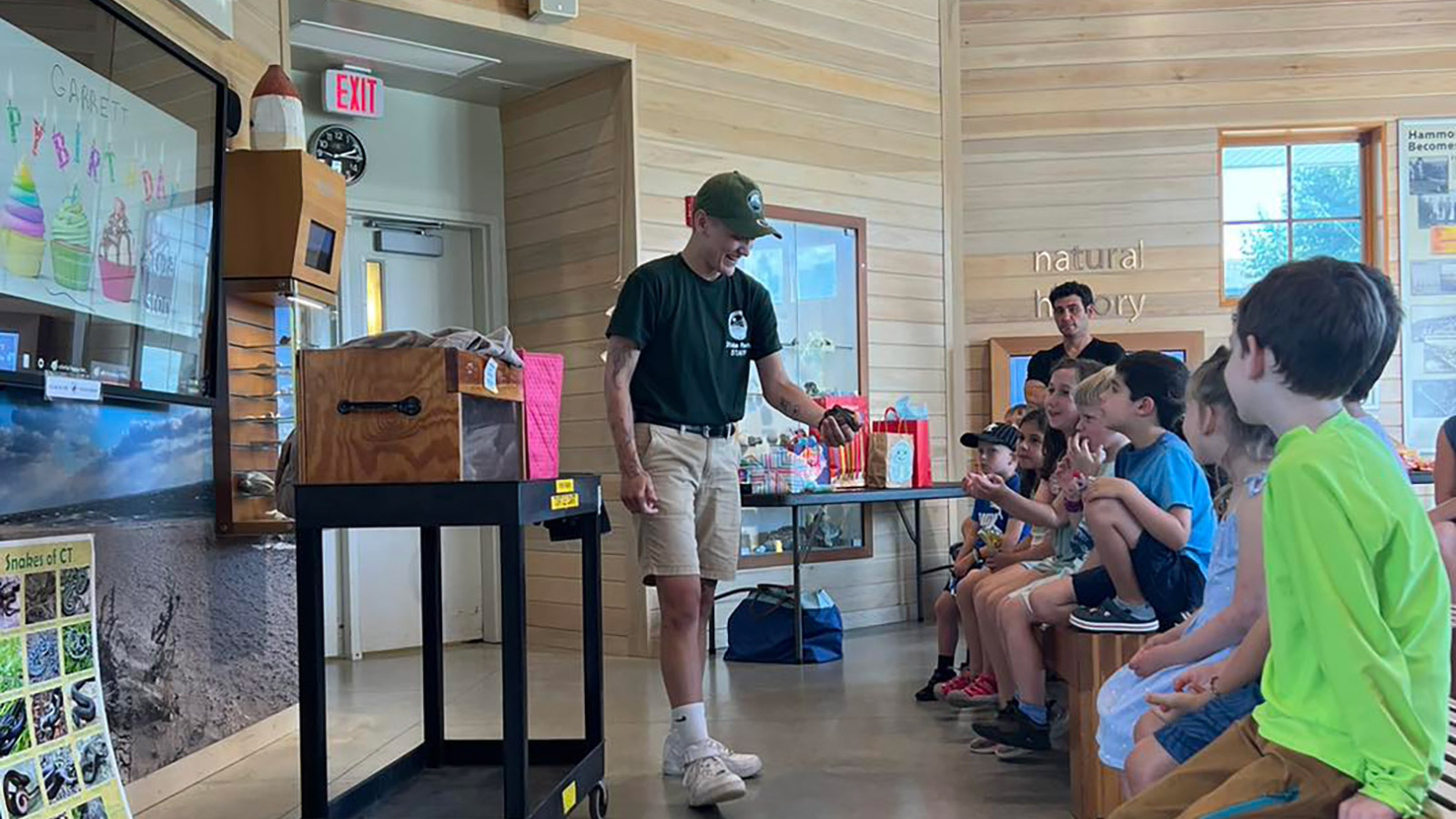 Meigs Point Nature Center presentation with classroom of children